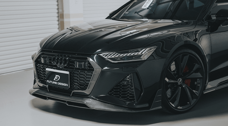 FUTURE DESIGN - AUDI RS7 C8 CARBON FIBRE FRONT LIP SPLITTER - Aero Carbon UK