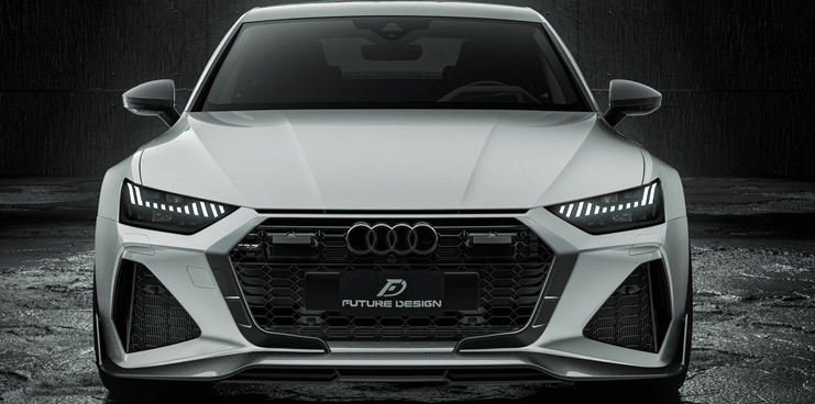 FUTURE DESIGN - AUDI RS7 C8 CARBON FIBRE FRONT LIP SPLITTER - Aero Carbon UK