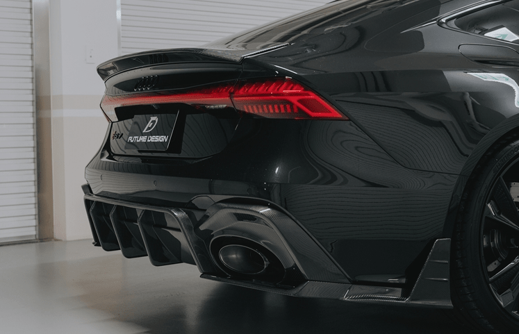 FUTURE DESIGN - AUDI RS7 C8 CARBON FIBRE REAR DIFFUSER & WINGLET SET - Aero Carbon UK