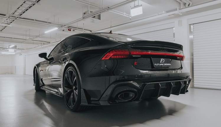 FUTURE DESIGN - AUDI RS7 C8 CARBON FIBRE REAR DIFFUSER & WINGLET SET - Aero Carbon UK