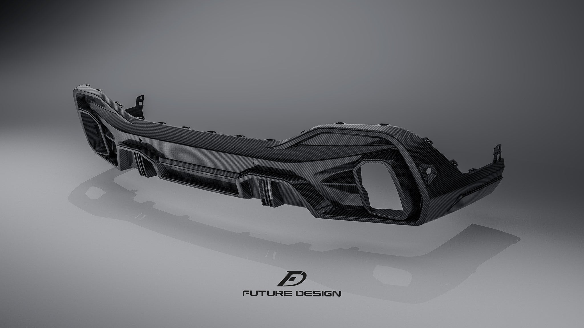 FUTURE DESIGN - BMW G06 X6 CARBON FIBRE REAR DIFFUSER LD STYLE - Aero Carbon UK