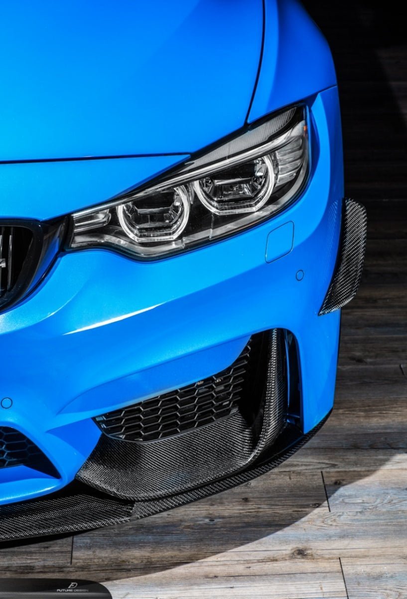 FUTURE DESIGN - BMW M3 F80 / M4 F82 F83 CARBON FIBRE FRONT CANARDS - Aero Carbon UK