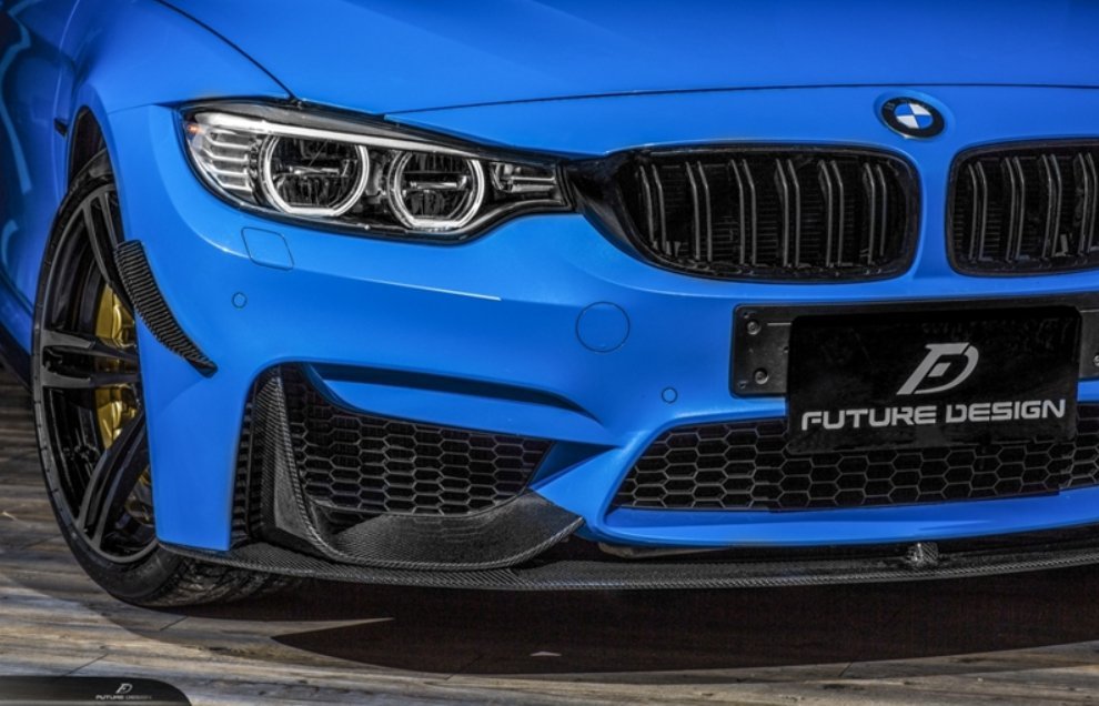 FUTURE DESIGN - BMW M3 F80 / M4 F82 F83 CARBON FIBRE FRONT CANARDS - Aero Carbon UK