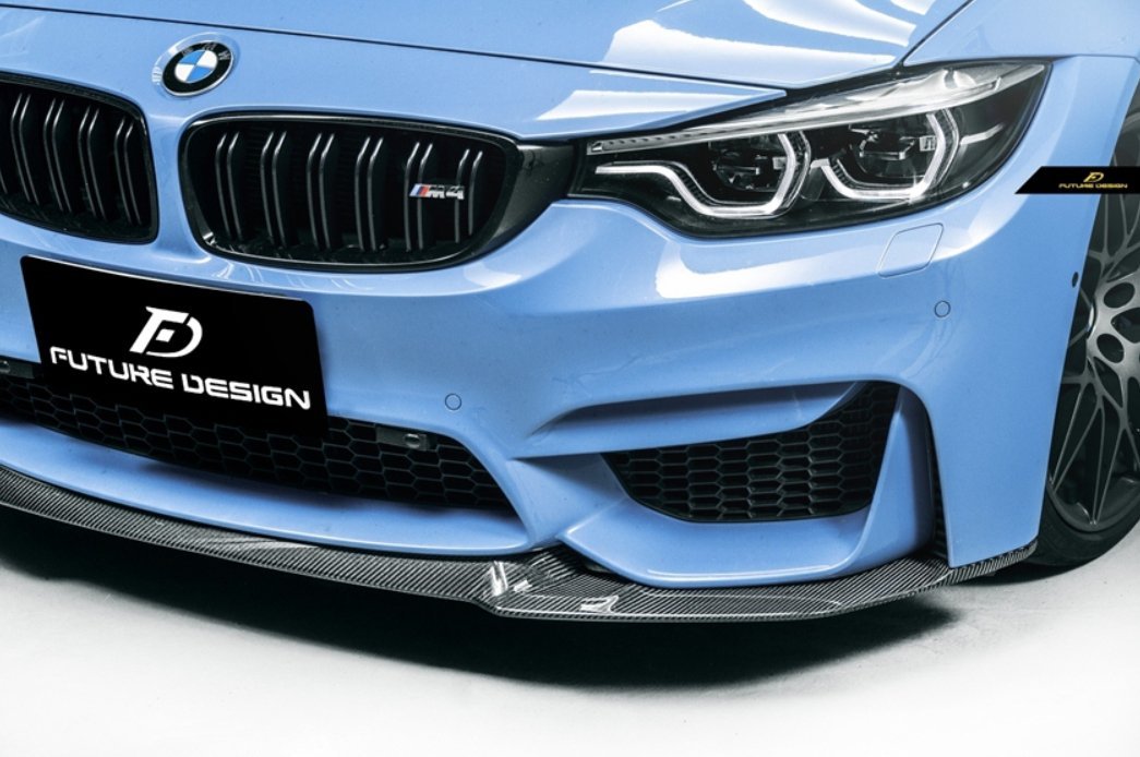 FUTURE DESIGN - BMW M3 F80 / M4 F82 F83 CARBON FIBRE FRONT LIP CS STYLE - Aero Carbon UK