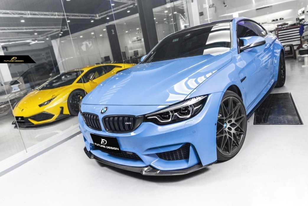 FUTURE DESIGN - BMW M3 F80 / M4 F82 F83 CARBON FIBRE FRONT LIP CS STYLE - Aero Carbon UK