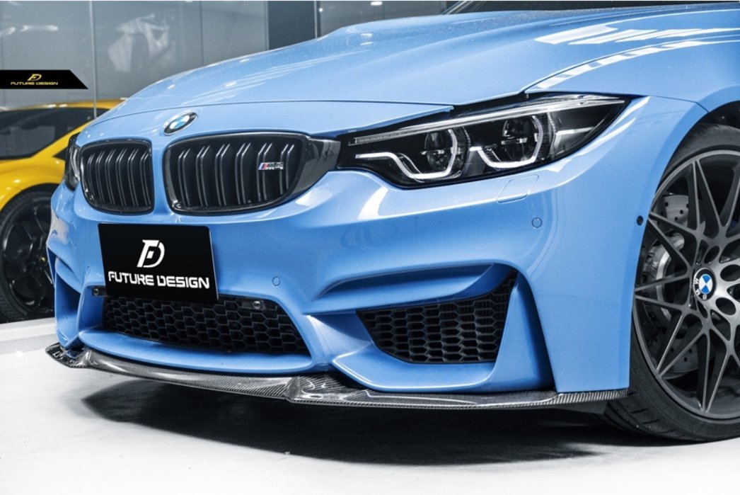 FUTURE DESIGN - BMW M3 F80 / M4 F82 F83 CARBON FIBRE FRONT LIP CS STYLE - Aero Carbon UK