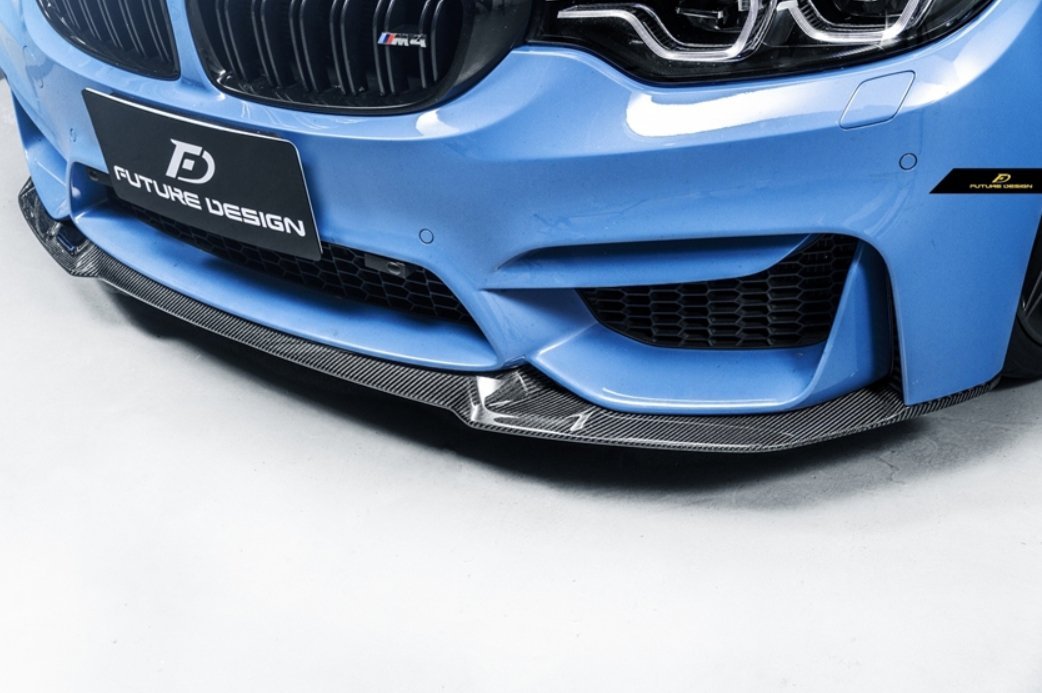 FUTURE DESIGN - BMW M3 F80 / M4 F82 F83 CARBON FIBRE FRONT LIP CS STYLE - Aero Carbon UK