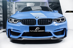 FUTURE DESIGN - BMW M3 F80 / M4 F82 F83 CARBON FIBRE FRONT LIP CS STYLE - Aero Carbon UK