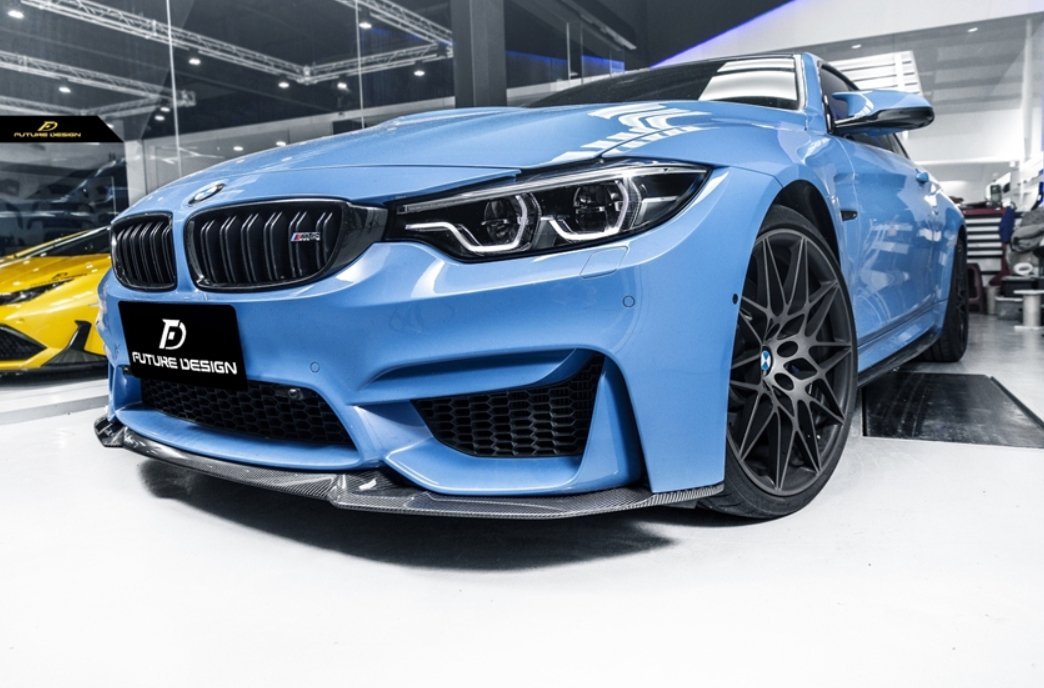 FUTURE DESIGN - BMW M3 F80 / M4 F82 F83 CARBON FIBRE FRONT LIP CS STYLE - Aero Carbon UK