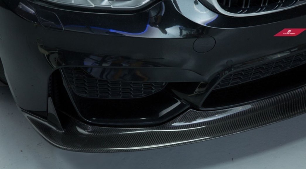 FUTURE DESIGN - BMW M3 F80 / M4 F82 F83 CARBON FIBRE FRONT LIP E STYLE - Aero Carbon UK