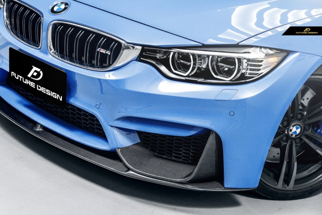 FUTURE DESIGN - BMW M3 F80 / M4 F82 F83 CARBON FIBRE FRONT LIP MP STYLE - Aero Carbon UK