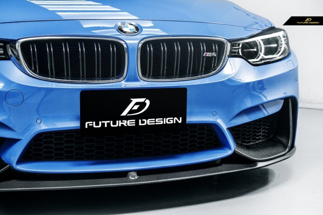 FUTURE DESIGN - BMW M3 F80 / M4 F82 F83 CARBON FIBRE FRONT LIP MP STYLE - Aero Carbon UK