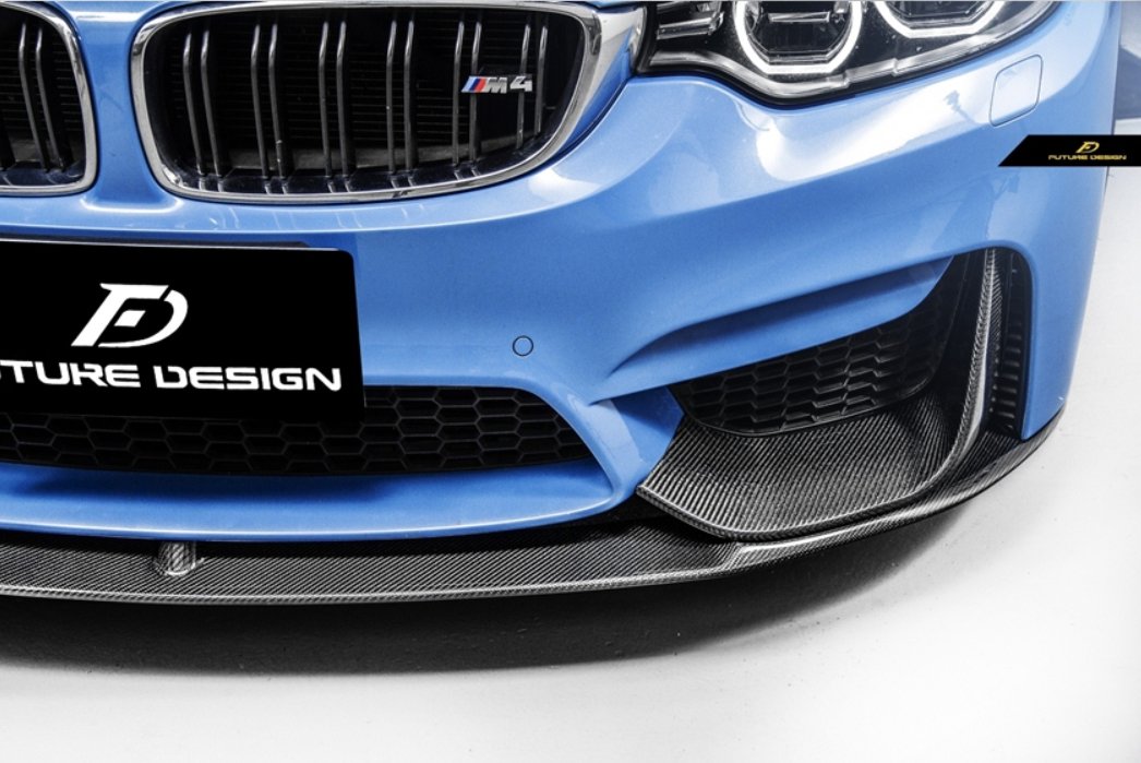 FUTURE DESIGN - BMW M3 F80 / M4 F82 F83 CARBON FIBRE FRONT LIP MP STYLE - Aero Carbon UK