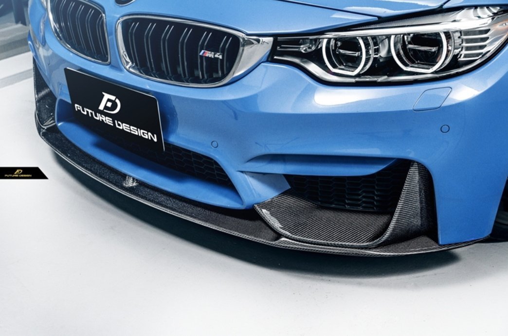 FUTURE DESIGN - BMW M3 F80 / M4 F82 F83 CARBON FIBRE FRONT LIP MP STYLE - Aero Carbon UK