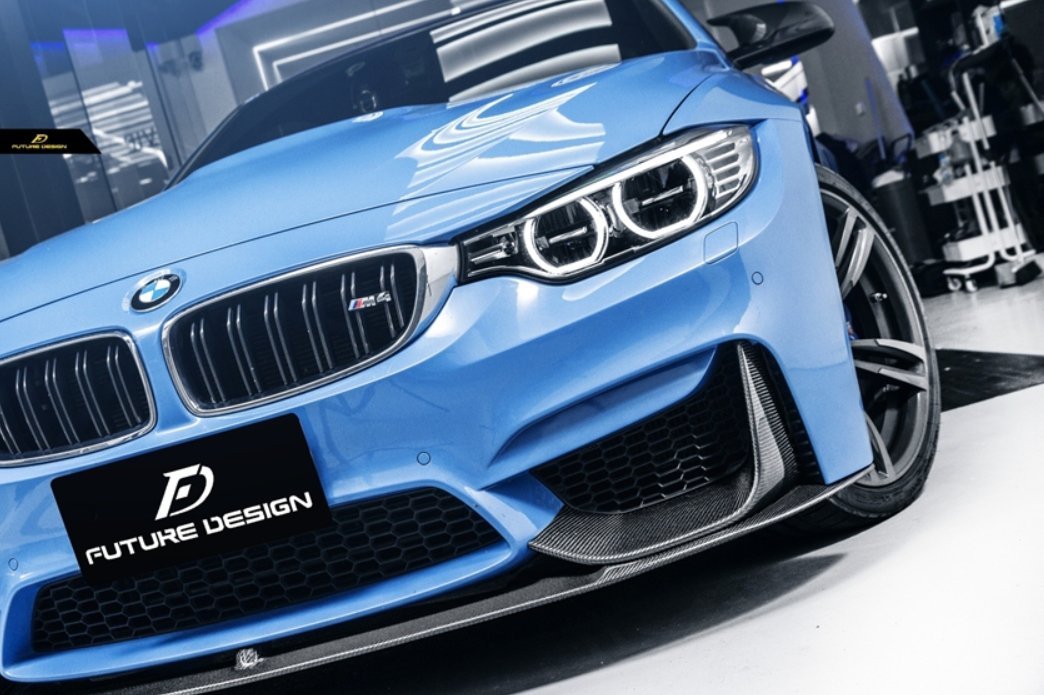 FUTURE DESIGN - BMW M3 F80 / M4 F82 F83 CARBON FIBRE FRONT LIP MP STYLE - Aero Carbon UK