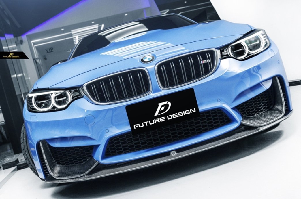 FUTURE DESIGN - BMW M3 F80 / M4 F82 F83 CARBON FIBRE FRONT LIP MP STYLE - Aero Carbon UK