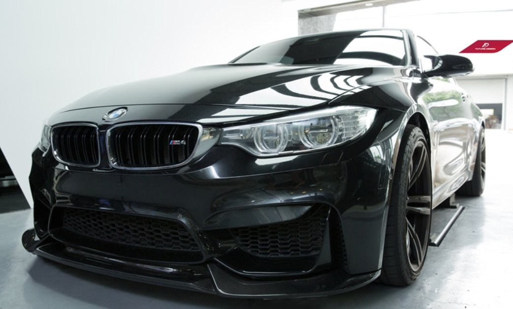 FUTURE DESIGN - BMW M3 F80 / M4 F82 F83 CARBON FIBRE FRONT LIP VRS STYLE - Aero Carbon UK