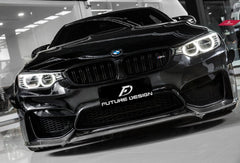 FUTURE DESIGN - BMW M3 F80 / M4 F82 F83 CARBON FIBRE FRONT LIP VRS STYLE - Aero Carbon UK