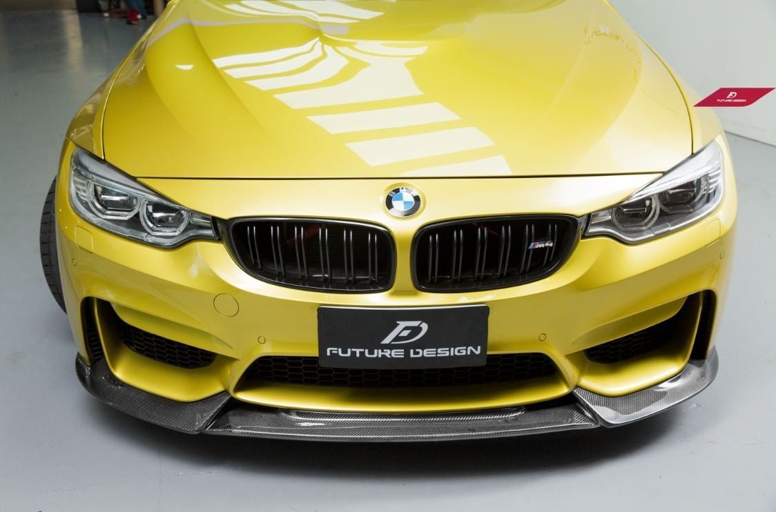 FUTURE DESIGN - BMW M3 F80 / M4 F82 F83 CARBON FIBRE FRONT LIP VRS STYLE - Aero Carbon UK