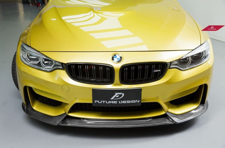 FUTURE DESIGN - BMW M3 F80 / M4 F82 F83 CARBON FIBRE FRONT LIP VRS STYLE - Aero Carbon UK