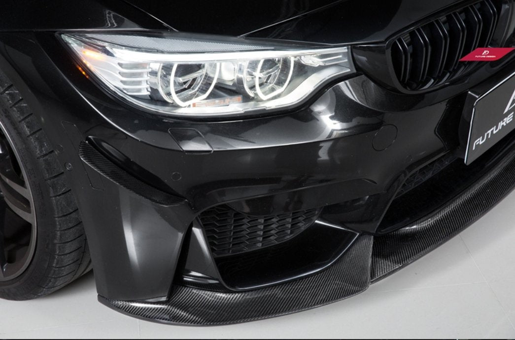 FUTURE DESIGN - BMW M3 F80 / M4 F82 F83 CARBON FIBRE FRONT LIP VRS STYLE - Aero Carbon UK