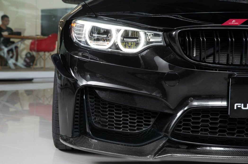 FUTURE DESIGN - BMW M3 F80 / M4 F82 F83 CARBON FIBRE FRONT LIP VRS STYLE - Aero Carbon UK