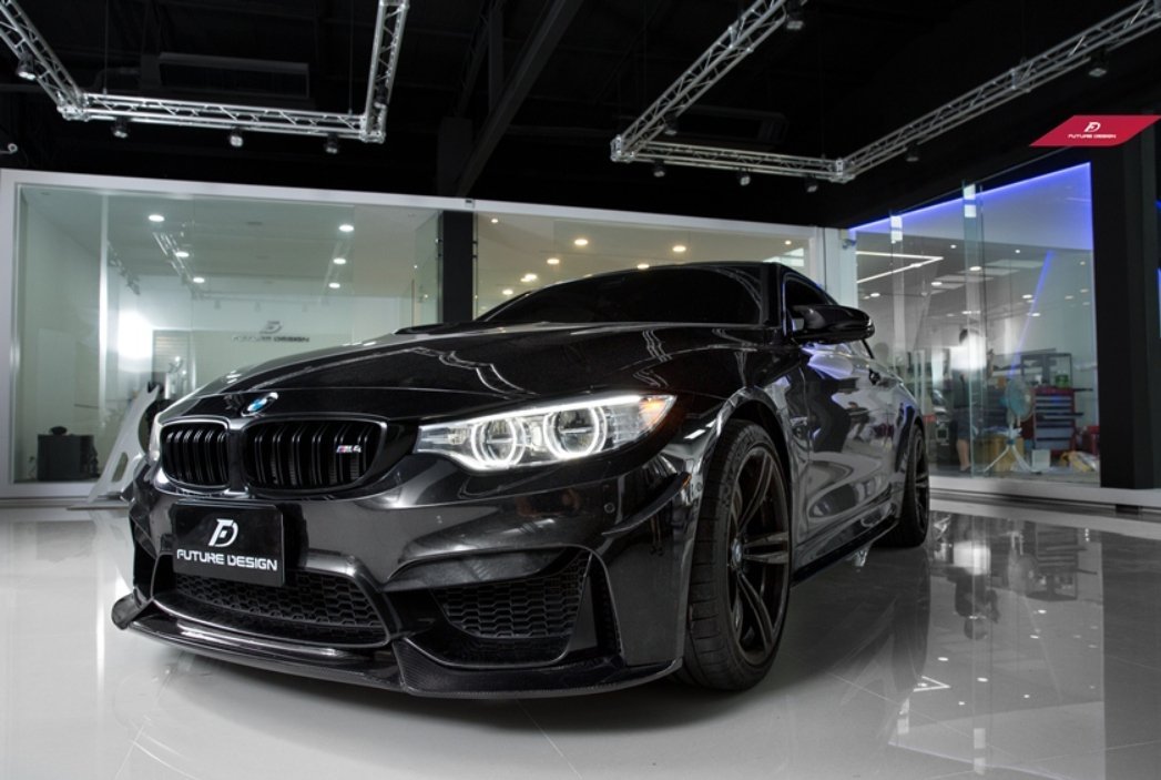 FUTURE DESIGN - BMW M3 F80 / M4 F82 F83 CARBON FIBRE FRONT LIP VRS STYLE - Aero Carbon UK