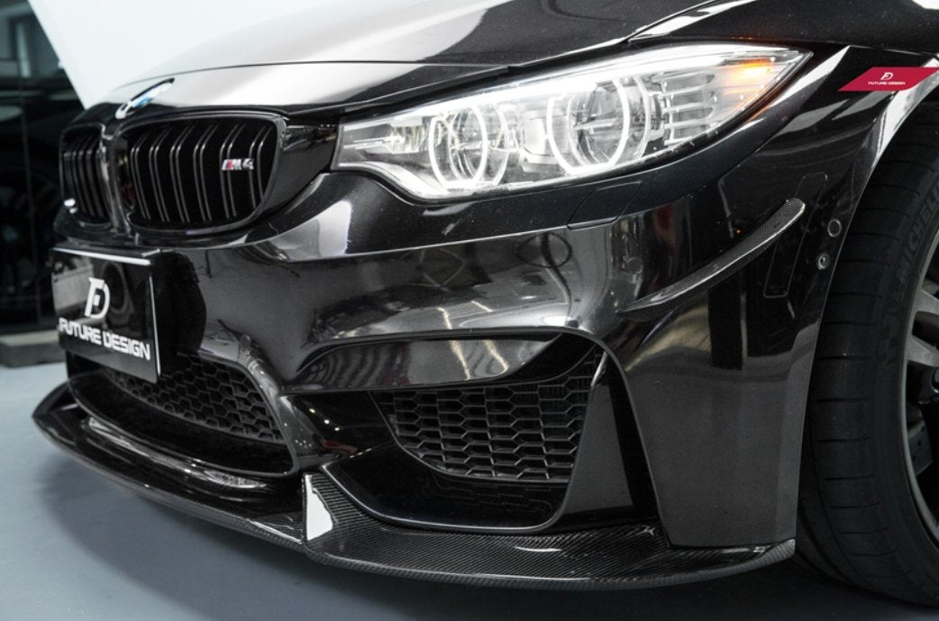 FUTURE DESIGN - BMW M3 F80 / M4 F82 F83 CARBON FIBRE FRONT LIP VRS STYLE - Aero Carbon UK