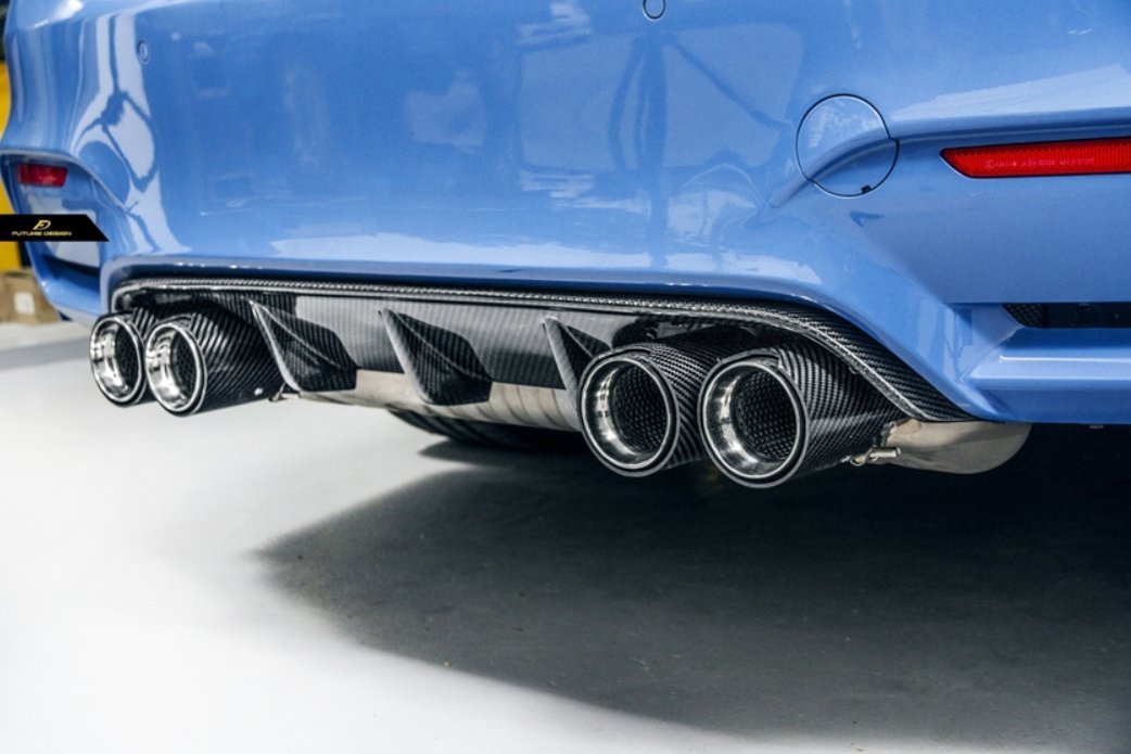 FUTURE DESIGN - BMW M3 F80 / M4 F82 F83 CARBON FIBRE REAR DIFFUSER - Aero Carbon UK