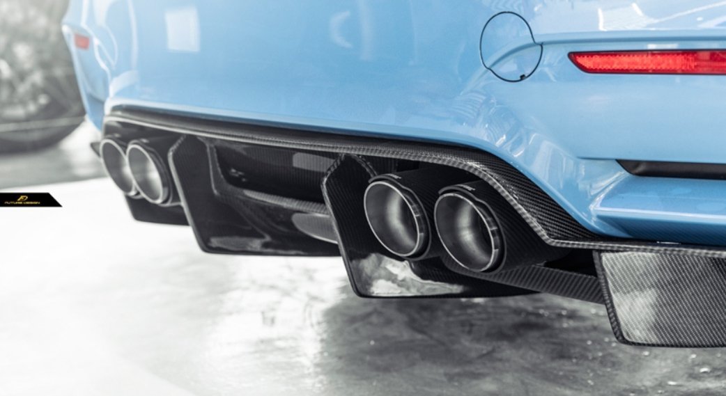 FUTURE DESIGN - BMW M3 F80 / M4 F82 F83 CARBON FIBRE REAR DIFFUSER PSM STYLE - Aero Carbon UK