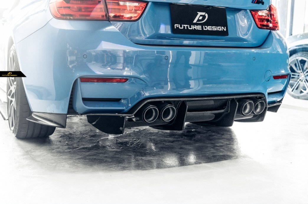 FUTURE DESIGN - BMW M3 F80 / M4 F82 F83 CARBON FIBRE REAR DIFFUSER PSM STYLE - Aero Carbon UK