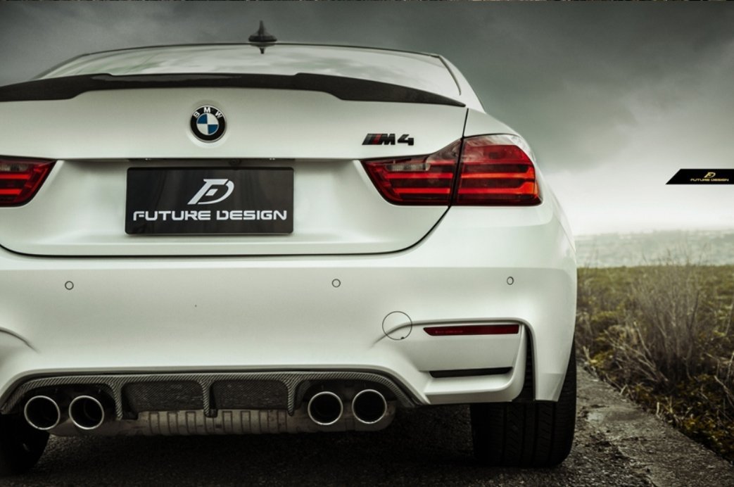 FUTURE DESIGN - BMW M3 F80 / M4 F82 F83 CARBON FIBRE REAR DIFFUSER RKP STYLE - Aero Carbon UK