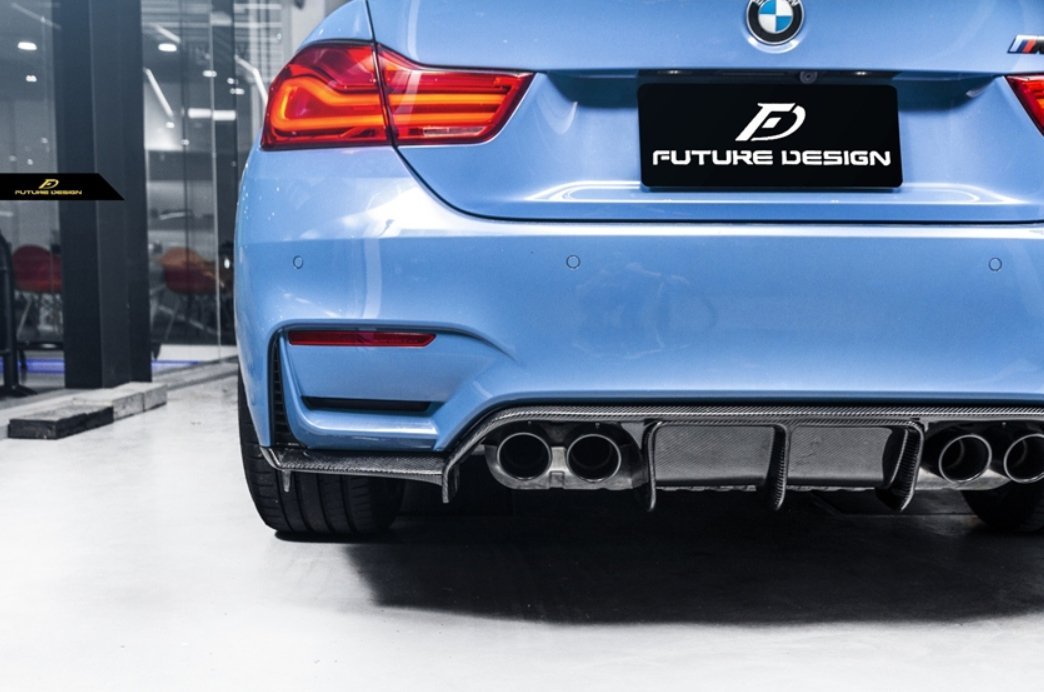 FUTURE DESIGN - BMW M3 F80 / M4 F82 F83 CARBON FIBRE REAR DIFFUSER V STYLE - Aero Carbon UK