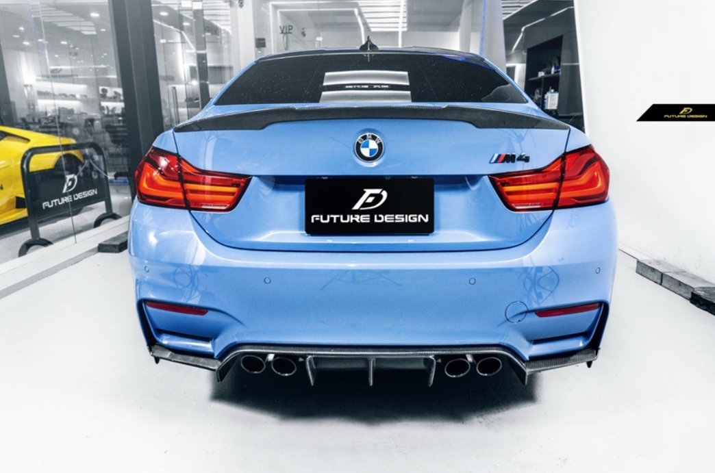 FUTURE DESIGN - BMW M3 F80 / M4 F82 F83 CARBON FIBRE REAR DIFFUSER V STYLE - Aero Carbon UK