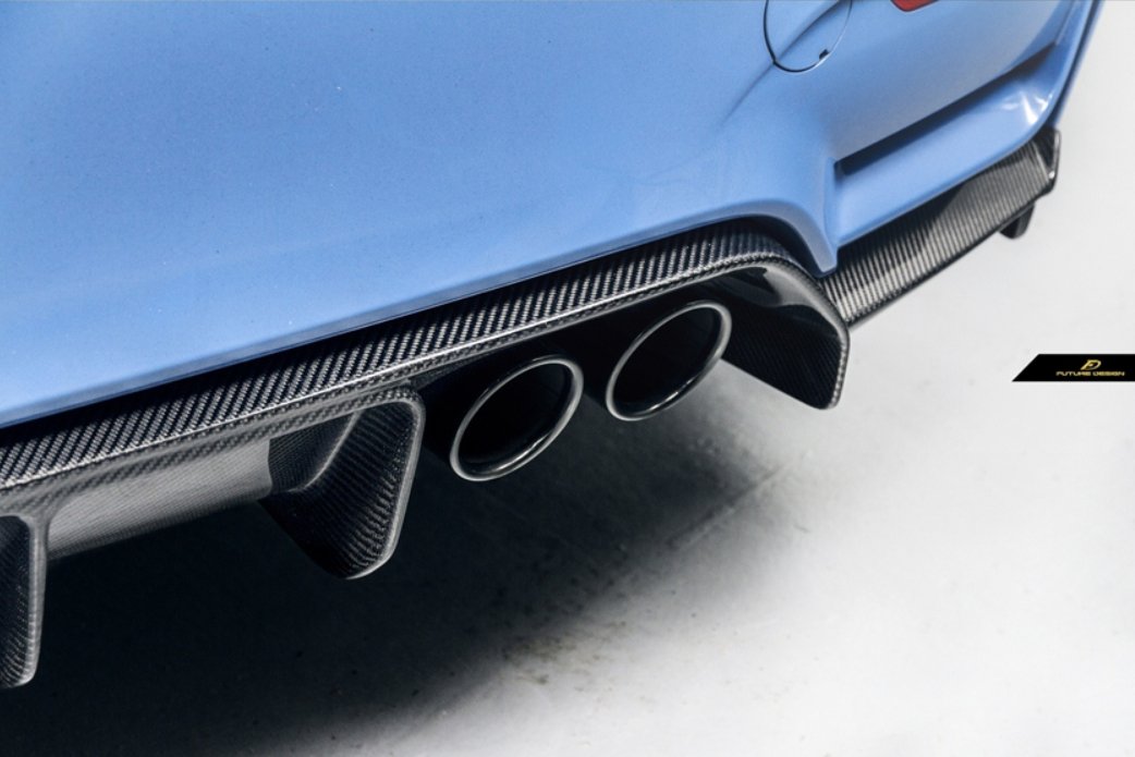 FUTURE DESIGN - BMW M3 F80 / M4 F82 F83 CARBON FIBRE REAR DIFFUSER V STYLE - Aero Carbon UK