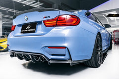 FUTURE DESIGN - BMW M3 F80 / M4 F82 F83 CARBON FIBRE REAR DIFFUSER V STYLE - Aero Carbon UK