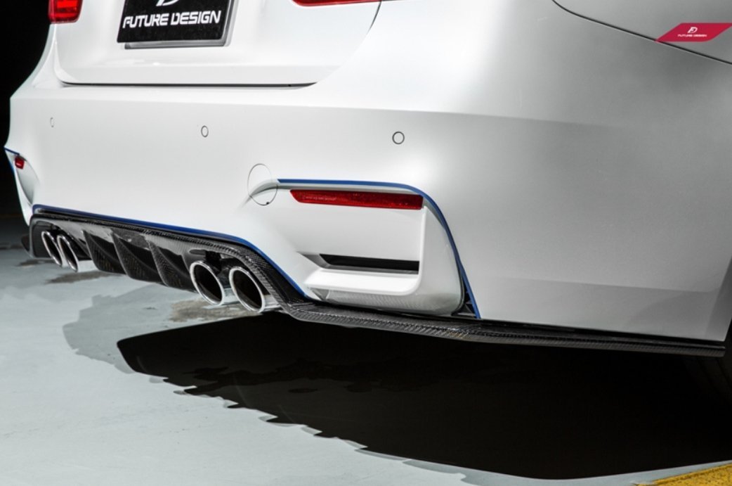 FUTURE DESIGN - BMW M3 F80 / M4 F82 F83 CARBON FIBRE REAR DIFFUSER V1 - Aero Carbon UK