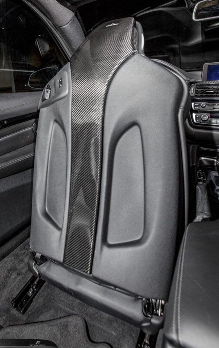 FUTURE DESIGN - BMW M3 F80 / M4 F82 F83 CARBON FIBRE REAR SEAT COVERS - Aero Carbon UK