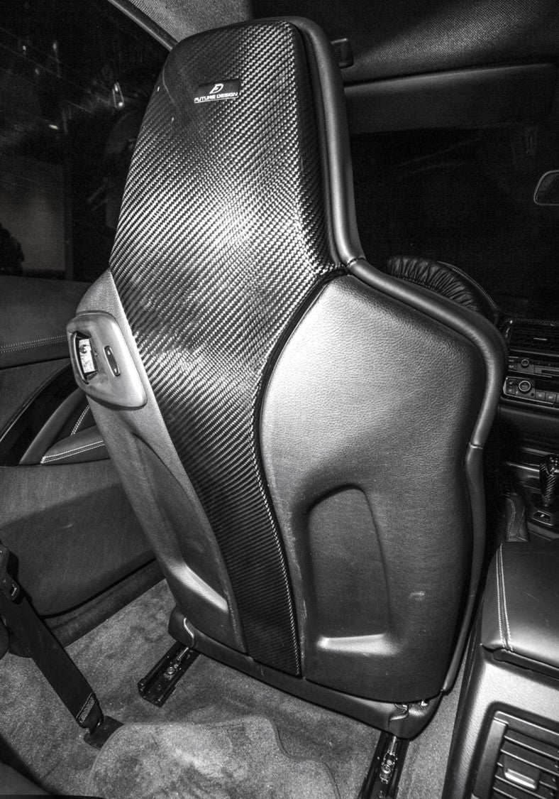 FUTURE DESIGN - BMW M3 F80 / M4 F82 F83 CARBON FIBRE REAR SEAT COVERS - Aero Carbon UK