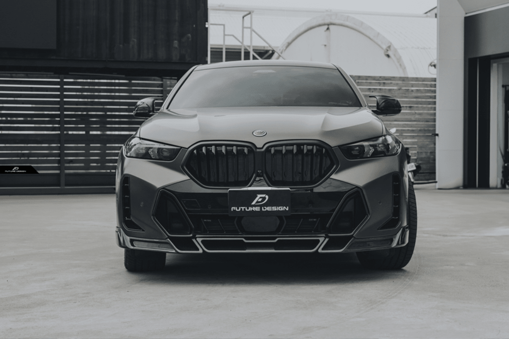 FUTURE DESIGN - BMW X6 G06 LCI DRY CARBON FIBER FRONT LIP - Aero Carbon UK