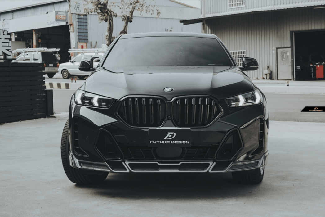 FUTURE DESIGN - BMW X6 G06 LCI DRY CARBON FIBER FRONT LIP - Aero Carbon UK