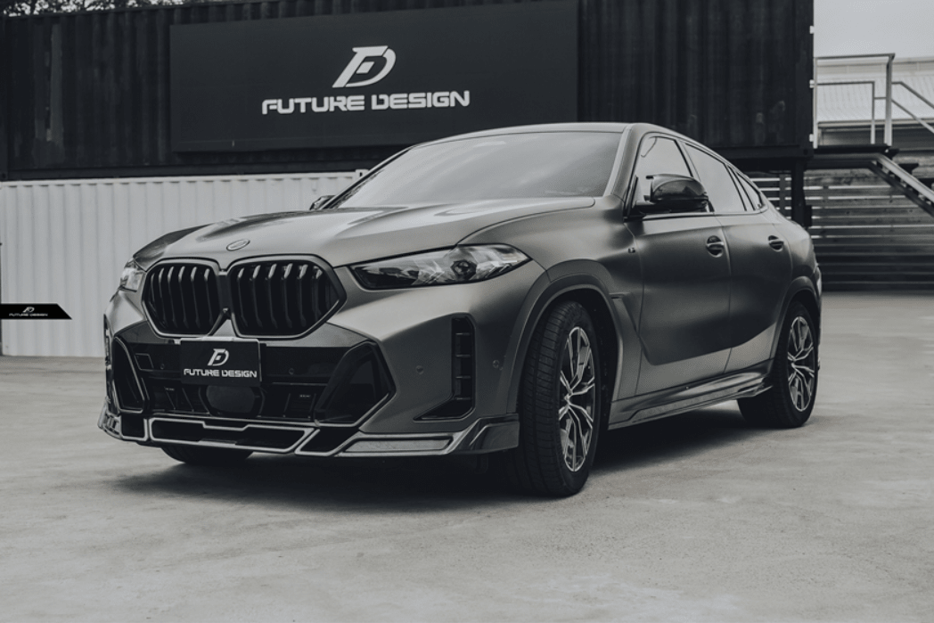 FUTURE DESIGN - BMW X6 G06 LCI DRY CARBON FIBER FRONT LIP - Aero Carbon UK