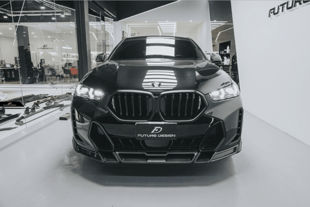 FUTURE DESIGN - BMW X6 G06 LCI DRY CARBON FIBER FRONT LIP - Aero Carbon UK