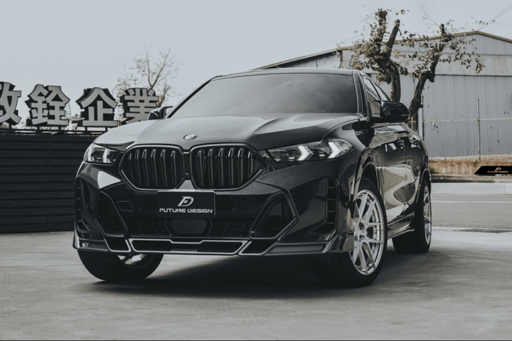 FUTURE DESIGN - BMW X6 G06 LCI DRY CARBON FIBER FRONT LIP - Aero Carbon UK