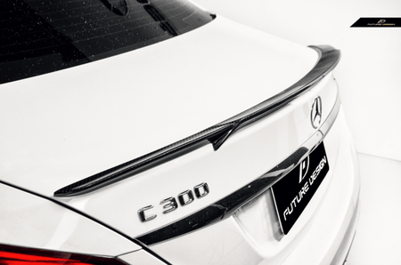 Future Design Carbon 2015-ON Carbon Fiber Rear Spoiler B Style for Mercedes Benz W205 C300 C43 C63 AMG Coupe 2 Door Sedan 4 Door - Aero Carbon UK