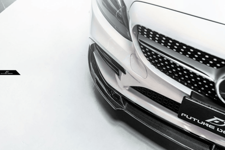 Future Design Carbon Carbon Fiber Front Lip FD GT for W205 C300 2019-ON 2 Door Coupe 4 Door Sedan - Aero Carbon UK