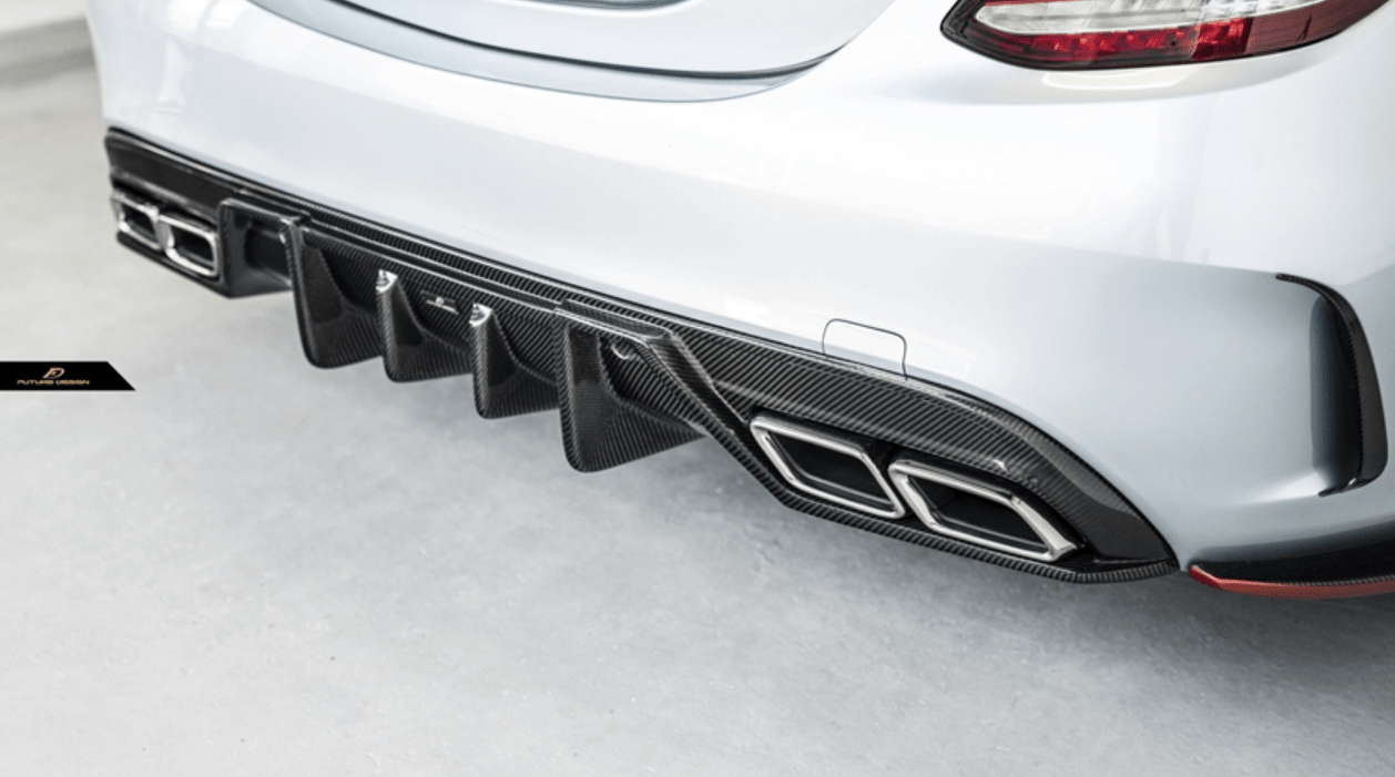 Future Design Carbon FD GT2 Carbon Fiber Rear Diffuser for W205 C300 C43 C63 AMG Package 2015-ON - Aero Carbon UK