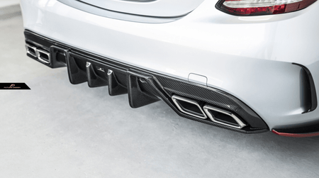 Future Design Carbon FD GT2 Carbon Fiber Rear Diffuser for W205 C300 C43 C63 AMG Package 2015-ON - Aero Carbon UK