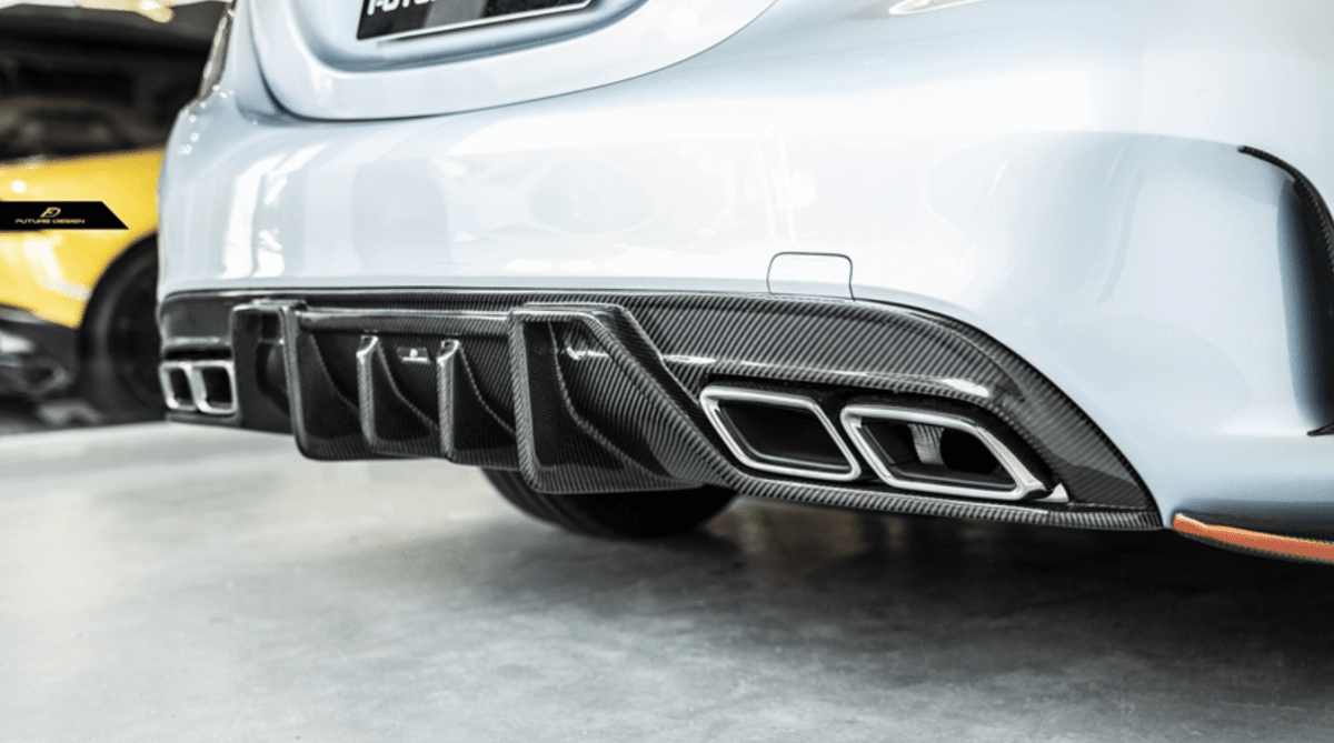 Future Design Carbon FD GT2 Carbon Fiber Rear Diffuser for W205 C300 C43 C63 AMG Package 2015-ON - Aero Carbon UK