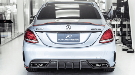 Future Design Carbon FD GT2 Carbon Fiber Rear Diffuser for W205 C300 C43 C63 AMG Package 2015-ON - Aero Carbon UK